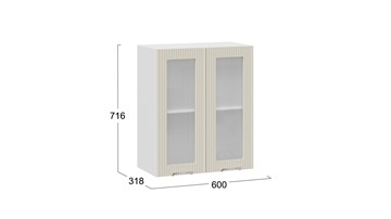 Кухонный шкаф Кимберли 1В6С (Белый, Крем) в Мурманске - предосмотр 2