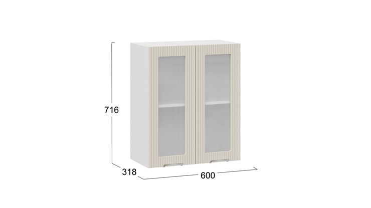 Кухонный шкаф Кимберли 1В6С (Белый, Крем) в Мурманске - изображение 2