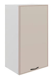 Кухонный шкаф Монако L450 Н900 (1 дв. гл.), белый/фрапучино матовый в Мурманске