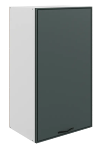 Кухонный шкаф Монако L450 Н900 (1 дв. гл.), белый/грин матовый в Мурманске