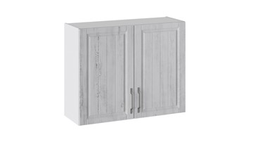 Навесной кухонный шкаф Прованс (Белый глянец/Санторини светлый) В_72-90_2ДР в Мурманске