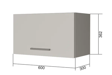 Навесной кухонный шкаф В360, Белое гладкое Ламарти/Антрацит в Мурманске
