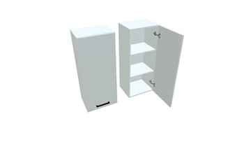 Навесной кухонный шкаф В9 45, Белое гладкое Ламарти/Белый в Мурманске
