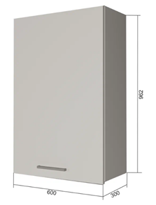 Кухонный навесной шкаф В9 60, МДФ Меренга/Белый в Мурманске