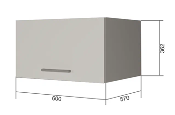 Кухонный навесной шкаф ВГ60Г, Белое гладкое Ламарти/Антрацит в Мурманске