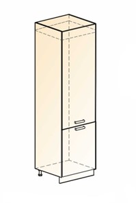 Шкаф-пенал под холодильник Бостон L600 (2 дв. гл.) в Мурманске