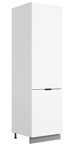 Шкаф-пенал Стоун L600 под холодильник (2 дв.гл.) (белый/джелато софттач) в Мурманске