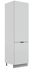 Шкаф-пенал Стоун L600 под холодильник (2 дв.гл.) (белый/лайт грей софттач) в Мурманске