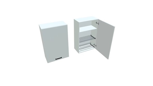 Сушильный шкаф для посуды ВС9 60, Белое гладкое Ламарти/Белый в Мурманске - изображение
