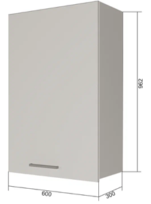 Кухонный шкаф ВС9 60, Сатин/Белый в Мурманске