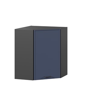 Настенный угловой шкаф Индиго ЛД 298.610.000.158, Чёрный/Тёмно-синий в Мурманске