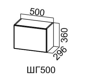 Кухонный навесной шкаф Модус, ШГ500/360, цемент темный в Мурманске - предосмотр