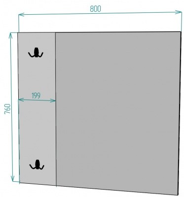 Зеркало навесное Лофт Z10, Белый в Мурманске - изображение 1