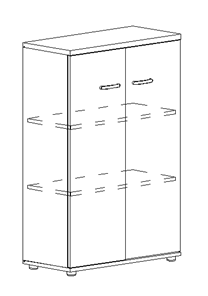 Шкаф средний закрытый Albero (78х36,4х119,4) в Мурманске