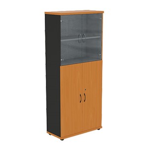 Шкаф со стеклянными дверцами Моно-Люкс R5S13 в Мурманске - предосмотр
