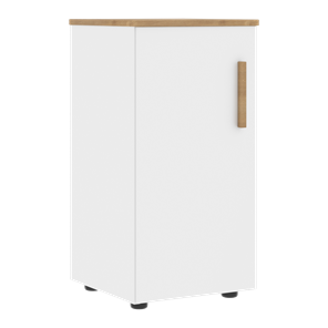 Шкаф колонна низкий с глухой левой дверью FORTA Белый-Дуб Гамильтон FLC 40.1 (L) (399х404х801) в Мурманске