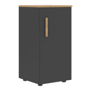 Низкий шкаф колонна с правой дверью FORTA Графит-Дуб Гамильтон  FLC 40.1 (R) (399х404х801) в Мурманске