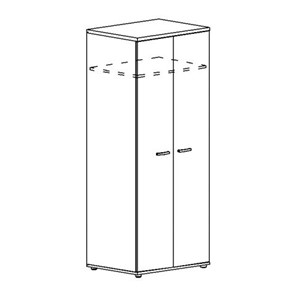 Шкаф для одежды глубокий А4, (78x59x193) белый премиум А4 9311 БП в Мурманске