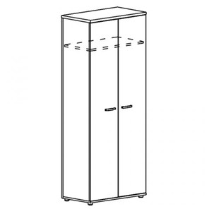 Шкаф для одежды (задняя стенка ДСП) А4, (78x43.4x193) белый премиум А4 9317 БП в Мурманске