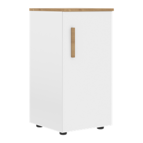 Шкаф колонна низкий с глухой правой дверью FORTA Белый-Дуб Гамильтон FLC 40.1 (R) (399х404х801) в Мурманске