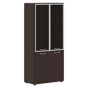 Шкаф комбинированный с дверьми в алюминиевой рамке DIONI Венге DHC 85.7  (850х430х1930) в Мурманске