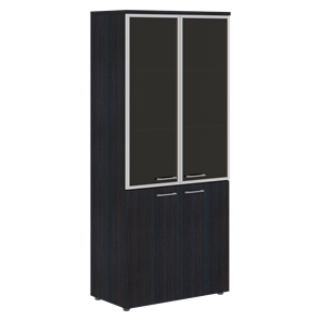 Шкаф комбинированный с дверьми в алюминиевой рамке и топом XTEN Дуб Юкон XHC 85.7  (850х410х1930) в Мурманске