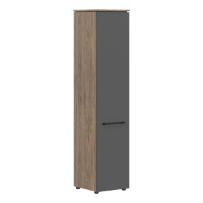 Шкаф колонка  высокий с глухой дверью MORRIS TREND Антрацит/Кария Пальмира MHC 42.1 (429х423х1956) в Мурманске