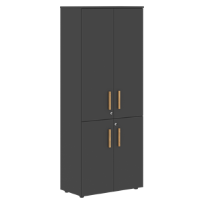 Шкаф широкий высокий FORTA Черный Графит FHC 80.2(Z) (798х404х1965) в Мурманске