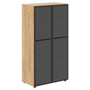 Шкаф средний со стеклянными  дверцами LOFTIS Дуб Бофорд LMC 80.2 (800х430х1517) в Мурманске