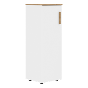Средний шкаф колонна с левой дверью FORTA Белый-Дуб Гамильтон  FMC 40.1 (L) (399х404х801) в Мурманске