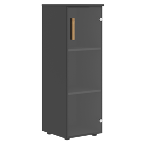 Средний шкаф колонна со стеклянной дверью правой FORTA Черный ГрафитFMC 40.2 (R) (399х404х801) в Мурманске