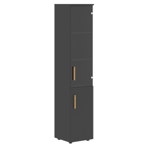 Высокий шкаф колонна с глухой дверью FORTA Черный Графит  FHC 40.2 (L/R) (399х404х1965) в Мурманске