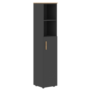 Высокий шкаф колонна с глухой средней дверью правой FORTA Графит-Дуб Гамильтон   FHC 40.6 (R) (399х404х1965) в Мурманске - предосмотр