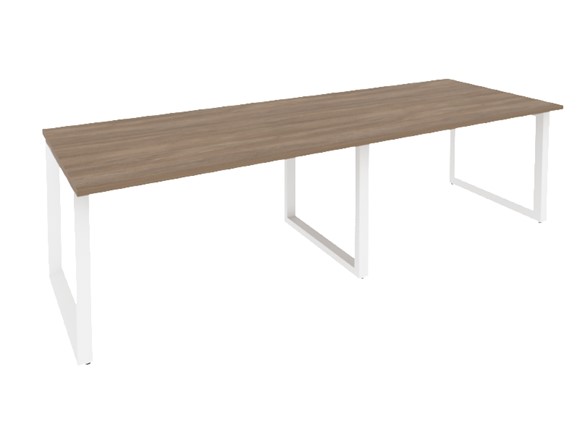 Конференц-стол для переговоров O.MO-PRG-2.3 Белый/Дуб Аризона в Мурманске - изображение