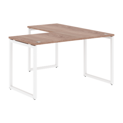 Письменный стол угловой левый XTEN-Q Дуб-сонома- белый XQCT 1415 (L) (1400х1500х750) в Мурманске - изображение