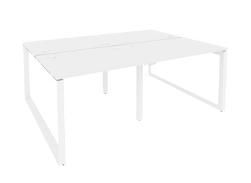 Офисный стол на металлокаркасе O.MO-D.RS-4.1.7, Белый/Белый бриллиант в Мурманске