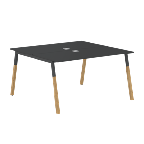 Переговорный стол FORTA Черный Графит-Черный Графит-Бук  FWST 1313 (1380x1346x733) в Мурманске
