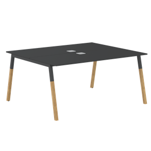 Переговорный стол FORTA Черный Графит-Черный Графит-Бук FWST 1513 (1580x1346x733) в Мурманске