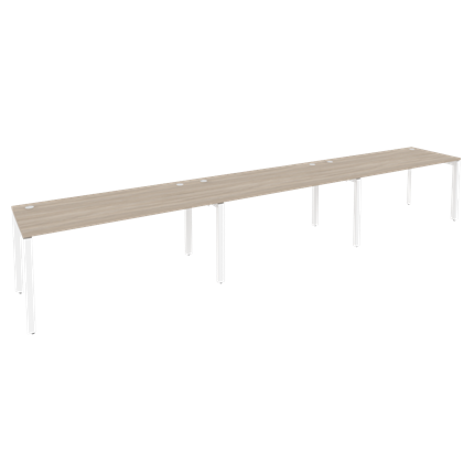 Стол на металлокаркасе O.MP-RS-3.4.7 (Белый/Дуб аттик) в Мурманске - изображение