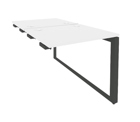 Приставной стол к тумбе O.MO-D.SPR-0.8 Антрацит/Белый бриллиант в Мурманске - изображение