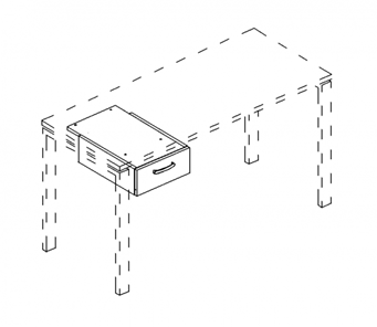 Тумба подвесная 1-ящичная (для стола 60) А4 (35.3x44.8x15.2) белый премиум, А4 215 БП в Мурманске