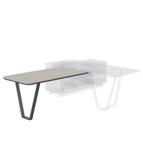 Брифинг (стол приставной)  для 4-5 посетителей LINE Дуб-серый-антрацит СФ-573415.1 (1520х810х762) в Мурманске