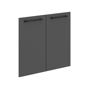 Дверь для шкафчика низкая MORRIS TREND Антрацит/Кария Пальмира MLD 42-2 (844х765х18) в Мурманске