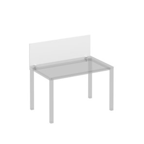 Экран для стола 120 на белом металлокаркасе фронтальный Комфорт КФ, белый премиум (120x45x1.8) К.Б 841 в Мурманске