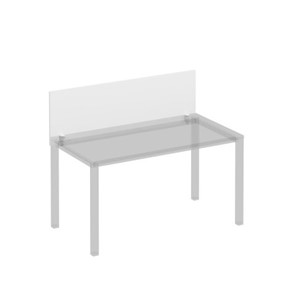 Экран для стола 140 на белом металлокаркасе Комфорт КФ, белый премиум (140x45x1.8) К.Б 842 в Мурманске