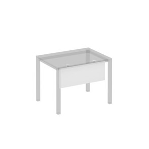 Экран стола защитный (ДСП) с кронштейнами для стола 100 на белом металлокаркасе Комфорт КФ, белый премиум (85x3.2x1.8) К.Б1 810 в Мурманске