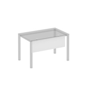 Экран стола защитный (ДСП) с кронштейнами для стола 120 на белом металлокаркасе Комфорт КФ, белый премиум (120x3.2x1.8) К.Б1 812 в Мурманске