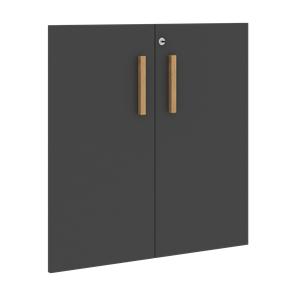 Двери для шкафов низкие с замком FORTA Черный ГрафитFLD 40-2(Z) (794х18х766) в Мурманске