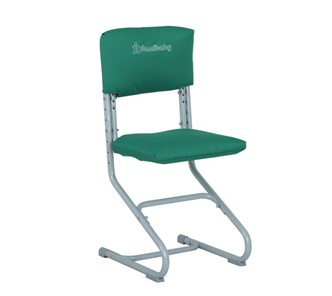 Комплект чехлов на спинку и сиденье стула СУТ.01.040-01 Зеленый, Замша в Мурманске