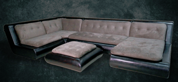 П-образный диван Шад Эвелина со столом-пуфом в Мурманске